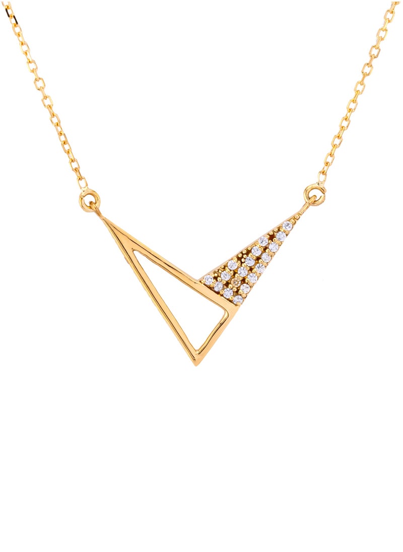 AAZ Jewellery L.L.C - Trigon 18K Gold Necklace (18 inches) - Image 1