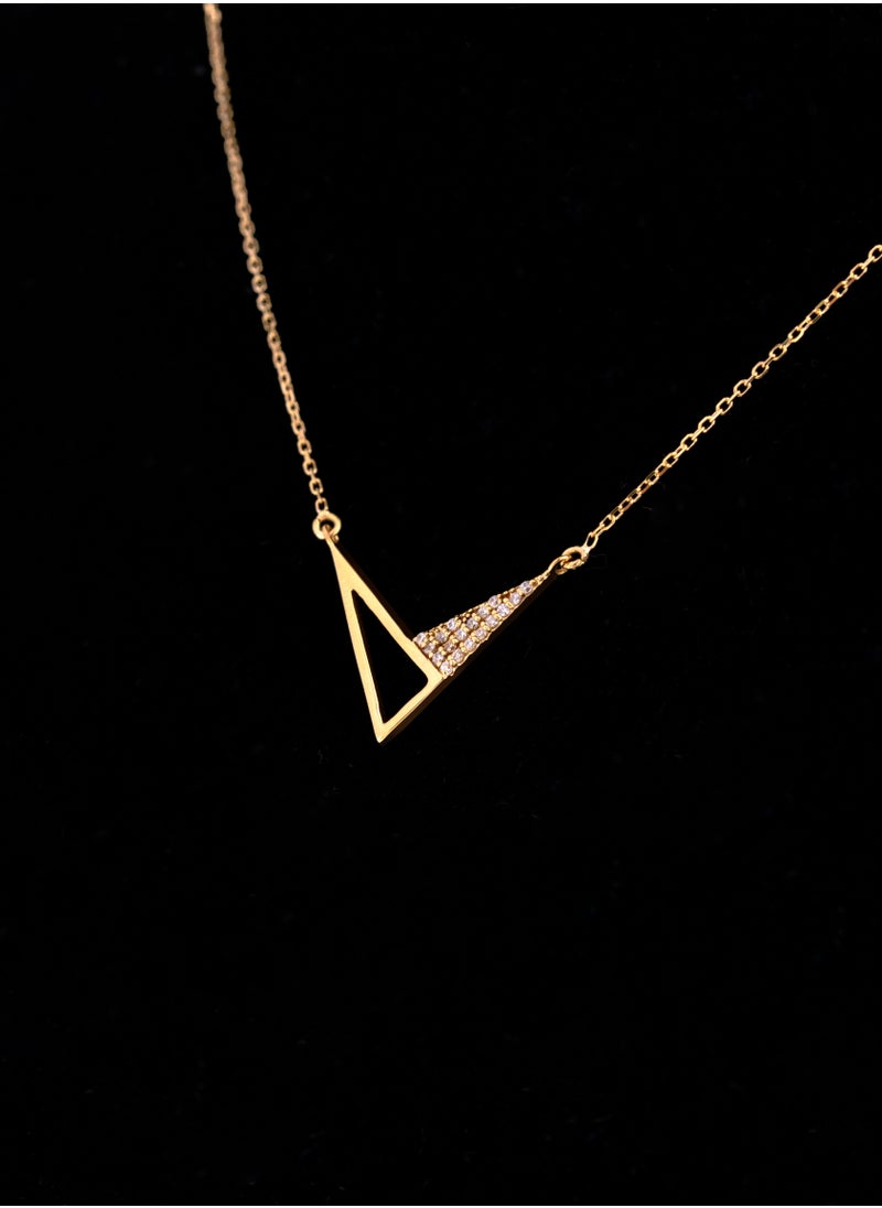 AAZ Jewellery L.L.C - Trigon 18K Gold Necklace (18 inches) - Image 1
