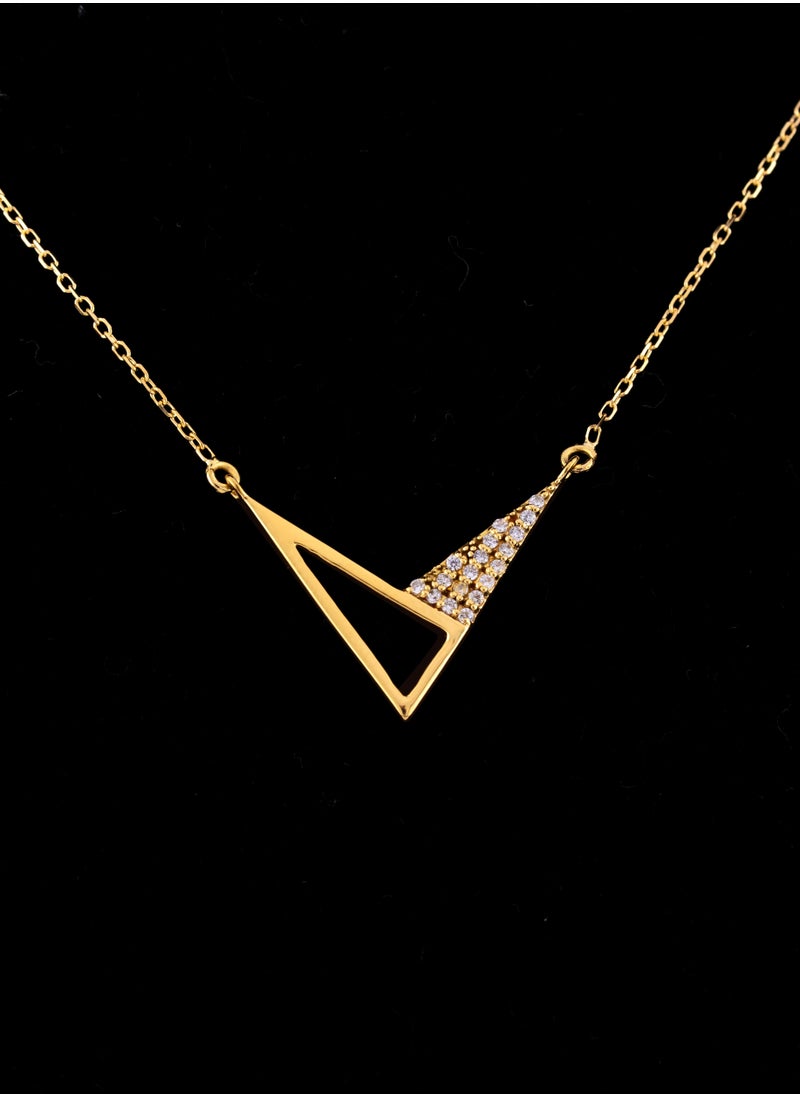 AAZ Jewellery L.L.C - Trigon 18K Gold Necklace (18 inches) - Image 1