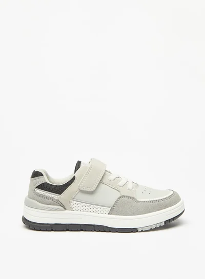 Mister Duchini Boys Panelled Sneakers with Hook and Loop Closure