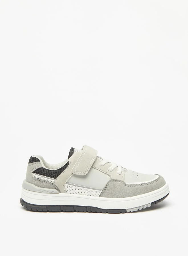 Mister Duchini Boys Panelled Sneakers with Hook and Loop Closure