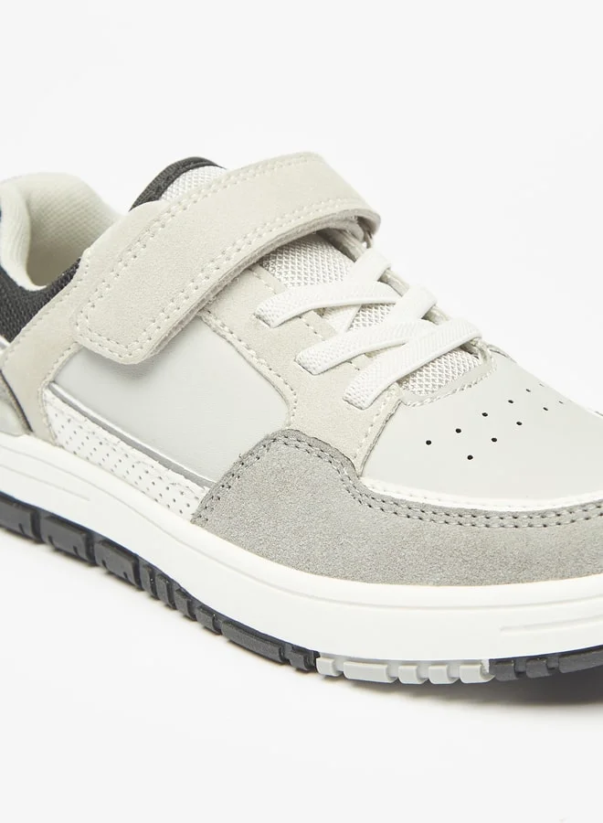 Mister Duchini Boys Panelled Sneakers with Hook and Loop Closure