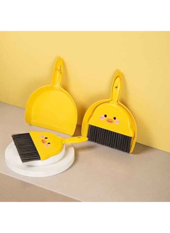 Purpose Mini Scoop and Scoop Scoop Scoop and Scoop Broom Set, Yellow  Broom, Mini Broom And Shovel Shaped Cleaning Brush for Desk, Table, and Small Spaces – Durable & High-Quality Bristles - Image 2