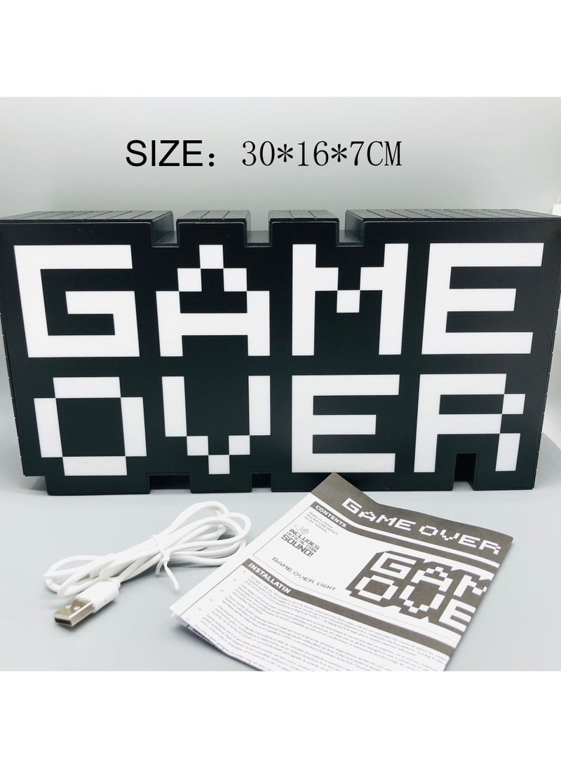Generic - 8-Bit Pixel Wireless Game Over Light，Colour Changing Game Over Light Multicolour - Image 1