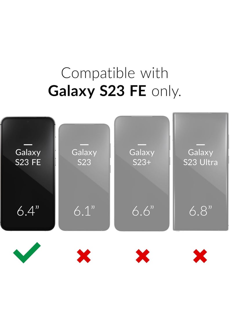 Mmmon Compatible With Samsung Galaxy S23 FE 6.4 Inch Case with 360° Rotatable Magnetic Ring Stand, Protection Shockproof Phone Cover for Women Men,Green - Image 2