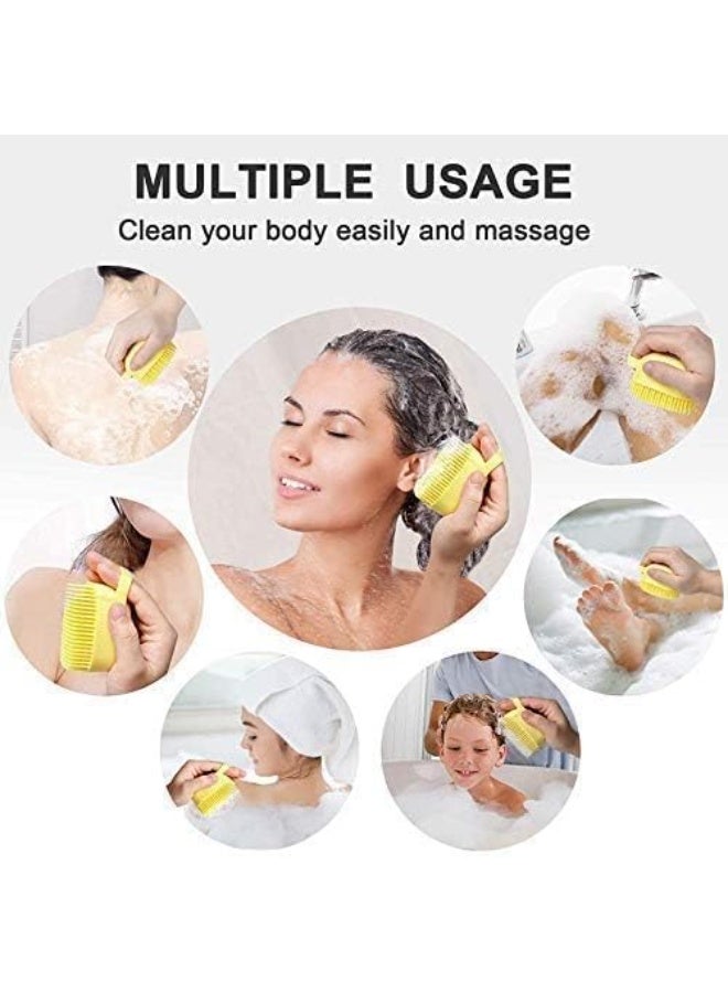 Haviadel Soft Double-Sided Silicone Bath Brush with Soap Dispenser and Hooks – For Deep Cleaning and Gentle Massage (Suitable for Children, Men, and Women) (1 Piece) (Multicolor) - Image 4