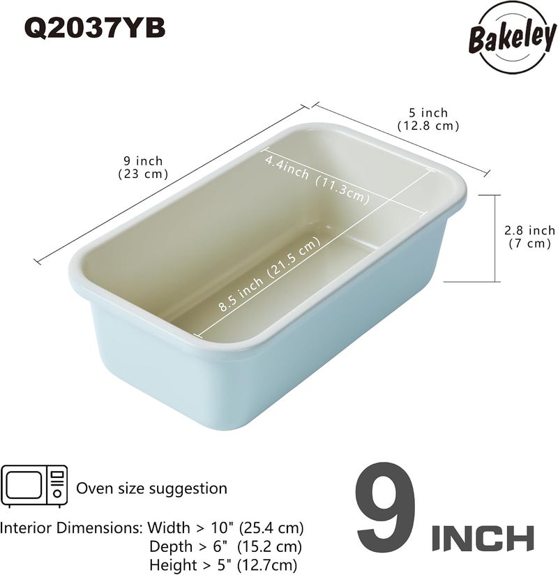 Bakeley 9-inch Loaf Pan Nostick Carbon Steel Bakeware Rectangle Bread Pan for Baking - Image 3
