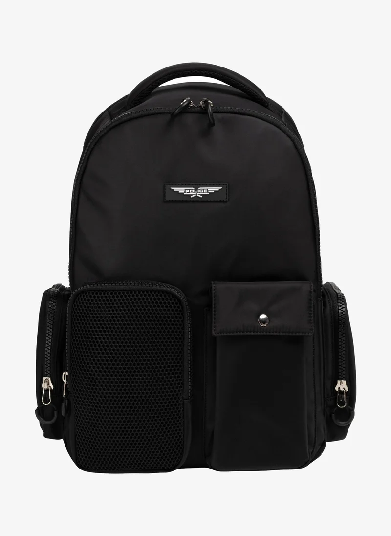 بوليس Police Men's Lewis Utility Commuter Backpack with Multi-Pocket Organisation, Urban Everyday Design & Daily Travel Utility – Black
