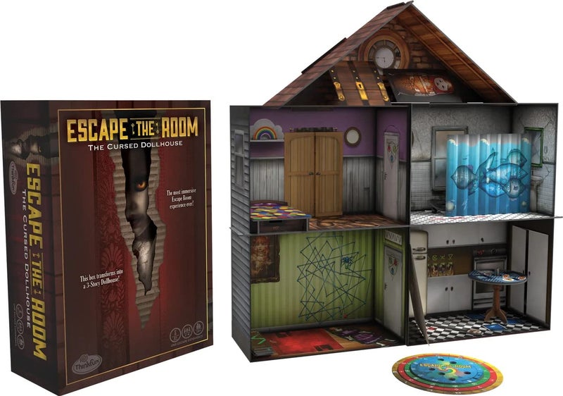 ThinkFun Escape the Room The Cursed Dollhouse â€“ An Escape Room Experience in a Box for Ages 13 and Up (7353) - Image 1
