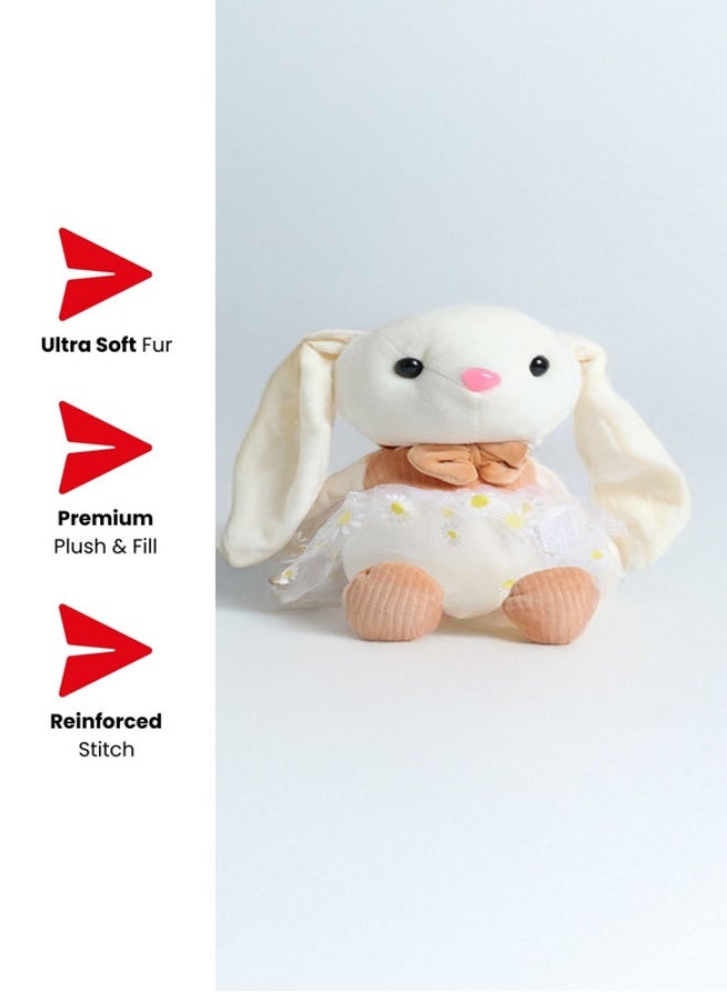 Cuddles Adorable Marshmallow Bunny Rabbit Plush Stuffed Animal Toy 20cm-Beige - Image 2