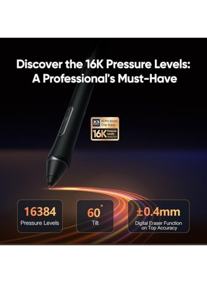 XP-PEN Artist Pro 22 (Gen 2) 21.5" 2.5K QHD Drawing Tablet with Screen, 16384 Pen Pressure Levels, X3 Pro Smart Chip Stylus, Wireless Keydial, 99% Adobe RGB, ΔE<1, Full-Laminated ADS-IPS Display - Image 4
