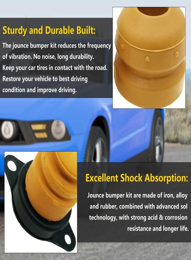 BSNOVT Jounce Bumper Kit Fits for Ford MUSTANG 2005-2012, Front and Rear Jounce Shock Bump Stops Axle Replace M-5570-A M5570A - Image 5