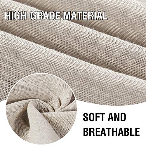 H.VERSAILTEX Natural Linen Sheer Curtains 95 Inches Length 2 Panels Textured Woven Linen Blended Curtain Drapes for Living Room/Bedroom Light Filtering Rod Pocket Draperies - Linen - Image 3
