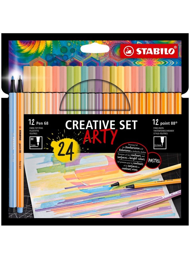 STABILO STABILO Pen 68 & point 88 ARTY wallet of 24pcs  - Image 1