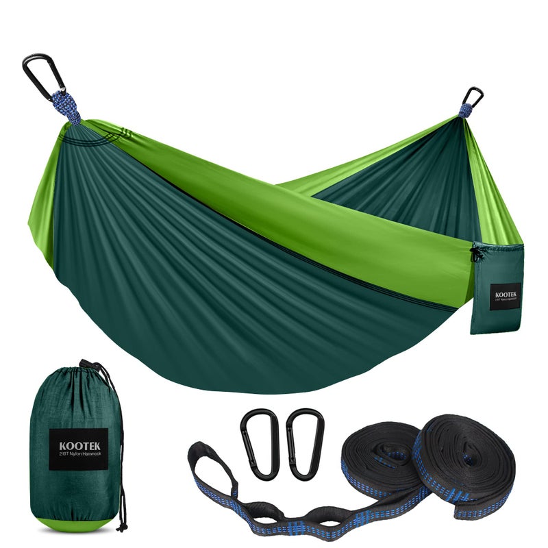 Kootek Camping Hammock 500 lbs Capacity Portable Hammocks with Tree Straps Attached Carry Bag Camping Essentials Gear Perfect for Outside Indoor Hiking Beach Backpack Travel