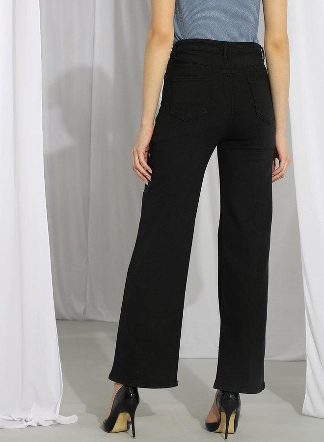 KOTTY Women's High Rise Cotton Lycra Blend Ankle Length Relaxed Fit Jeans - Image 5