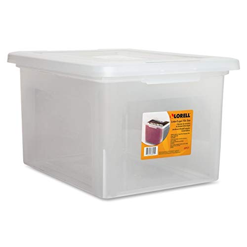 Lorell LLR68925 LetterLegal Plastic File Box 1 EA clear