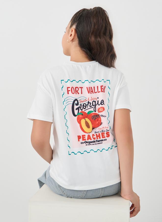 Styli Styli Graphic Print Round Neck T-Shirt  - Image 1