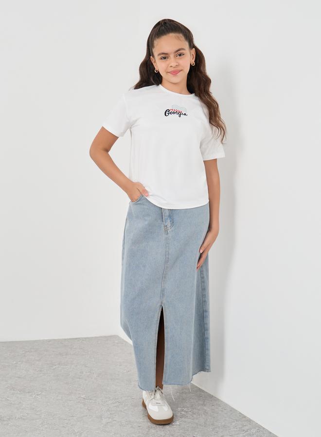Styli Styli Graphic Print Round Neck T-Shirt  - Image 3