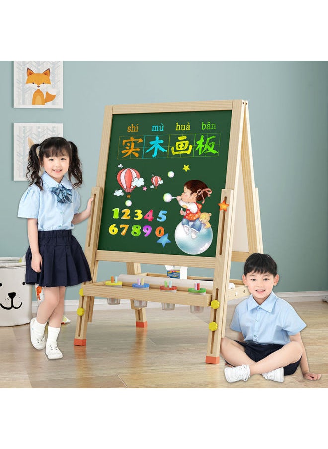 Generic - Blackboard Wall Stickers Small Blackboard Primary School Students' Drawing Board Children's Home Braced Writing Board Drawing Board Toy Scratch-Color:E Type Magnetic Double-sided Fixed Model [exclusive Package] - Image 1