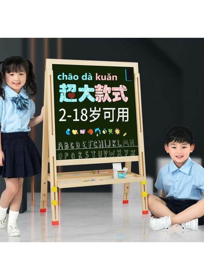 Generic - Blackboard Wall Stickers Small Blackboard Primary School Students' Drawing Board Children's Home Braced Writing Board Drawing Board Toy Scratch-Color:E Type Magnetic Double-sided Fixed Model [exclusive Package] - Image 1