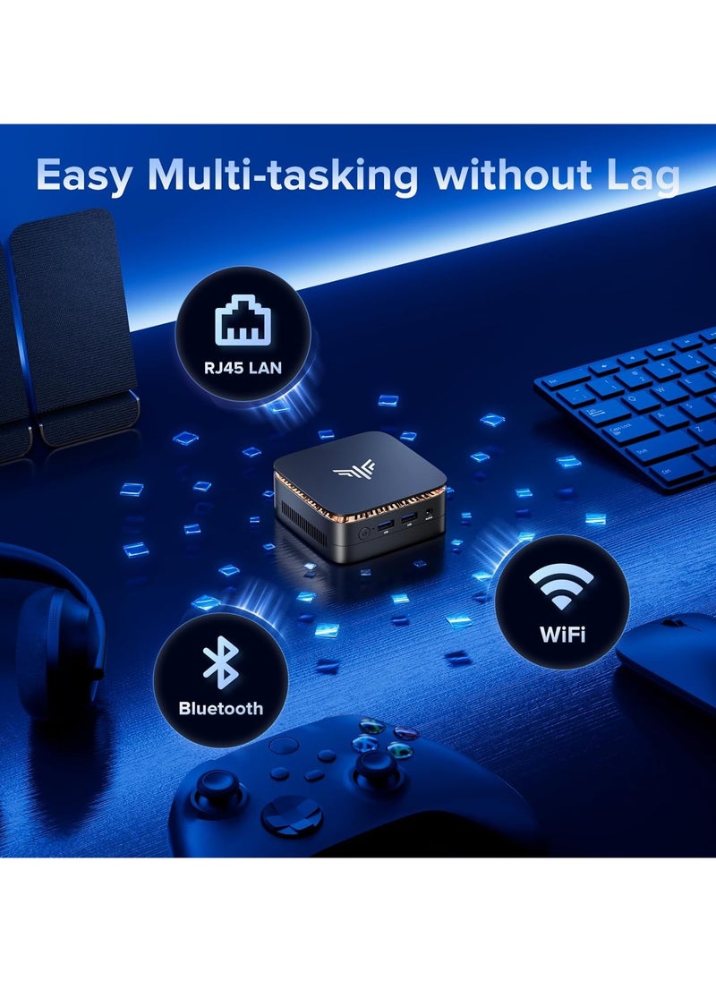 NIPOGI - Mini PC with Intel Alder Lake N97(up to 3.6GHz), 16GB RAM 1TB ROM Small Desktop Computer, 4K UHD Mini Computers Support WiFi 5 BT4.2 Dual HDMI LAN on Business Home Office Family-NAS,Windows 11 Pro - Image 1