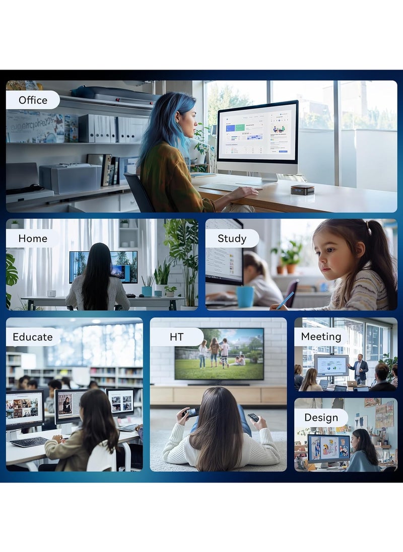 NIPOGI - Mini PC with Intel Alder Lake N97(up to 3.6GHz), 16GB RAM 1TB ROM Small Desktop Computer, 4K UHD Mini Computers Support WiFi 5 BT4.2 Dual HDMI LAN on Business Home Office Family-NAS,Windows 11 Pro - Image 1