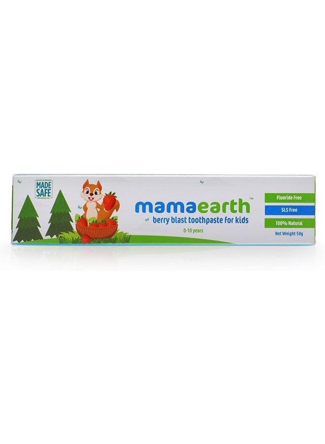 Mamaearth 100 Percent Natural Berry Blast Kids Toothpaste 50G X 2Pcs - Image 2