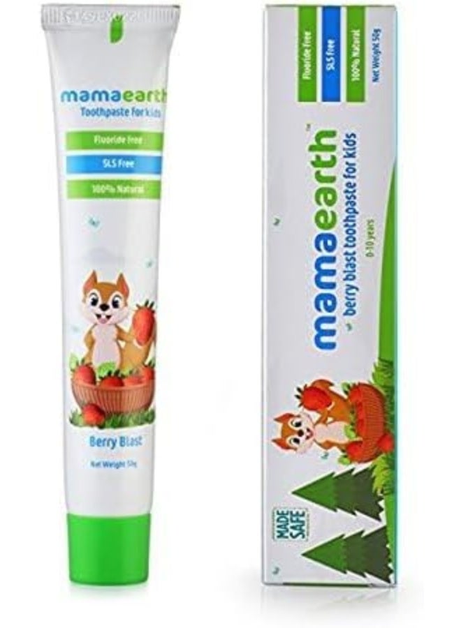 Mamaearth 100 Percent Natural Berry Blast Kids Toothpaste 50G X 2Pcs - Image 4