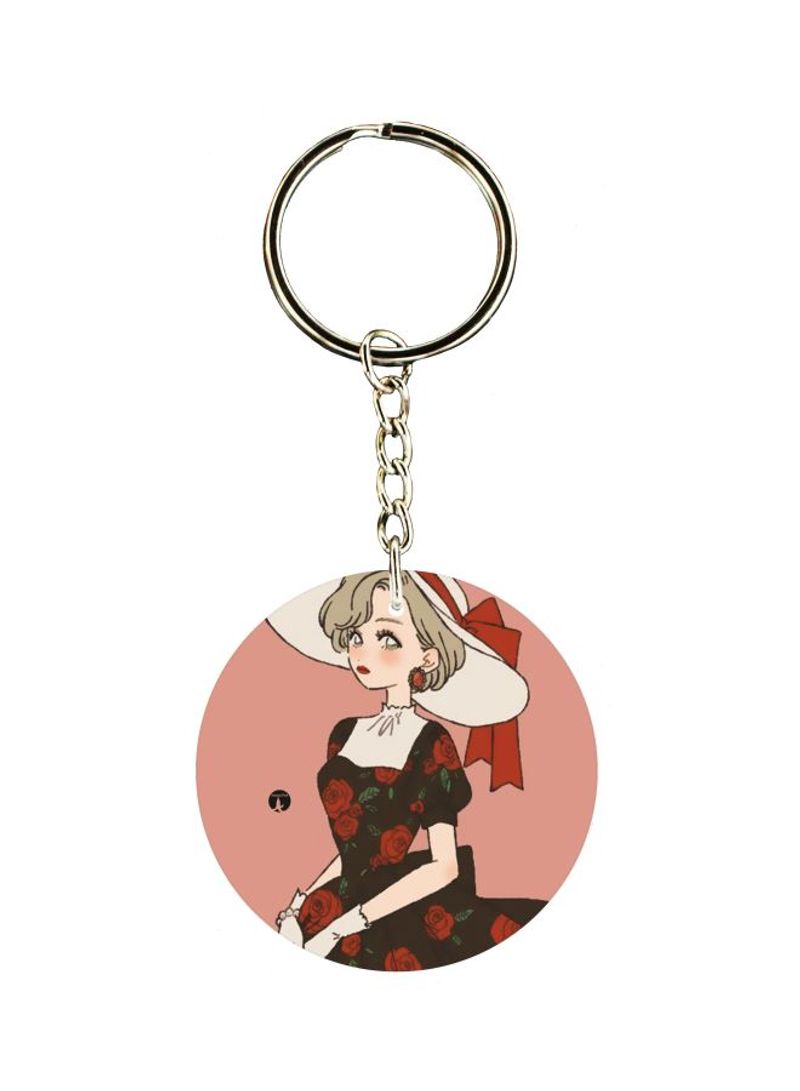 Girl Printed Keychain
