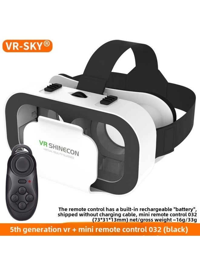 Portable VR Headset Virtual Reality Glasses 3D Gaming Eyewear Lightweight Design For Mobile Devices Fashionable And Business Use-Color:5 Generation VR 032 Mini Remote Control Handle - Image 1
