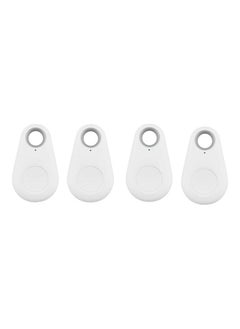 NIBEMINENT 4-Pieces Mini Personal Smart Bluetooth Gps Tracker Kids Pet Dog Wallet keys White  - Image 1