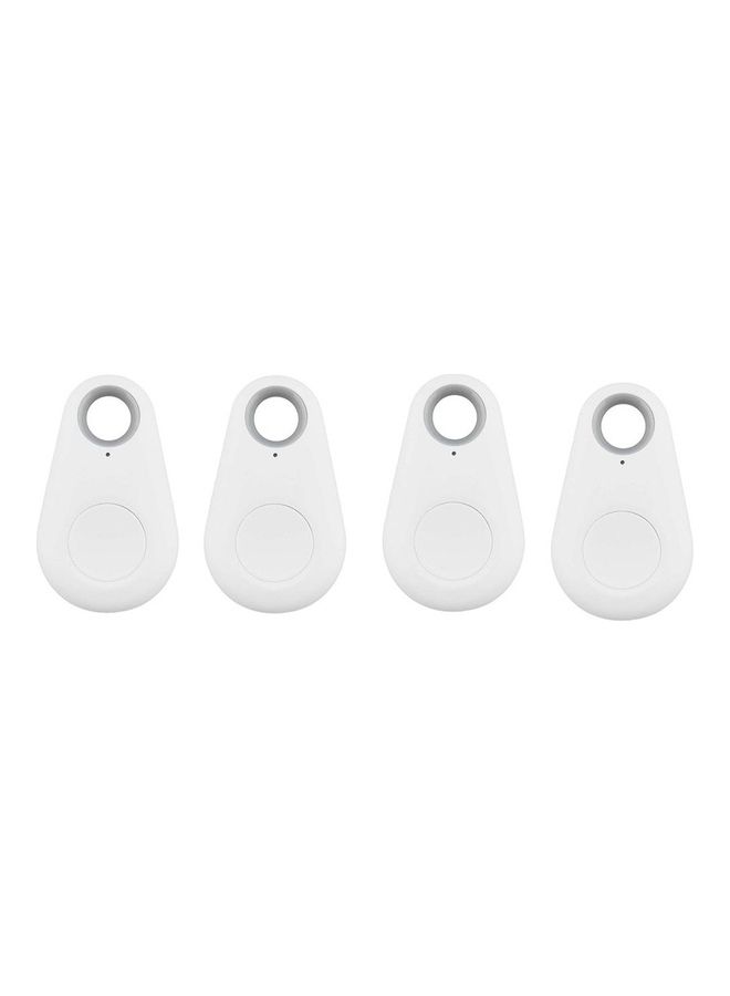 NIBEMINENT 4-Pieces Mini Personal Smart Bluetooth Gps Tracker Kids Pet Dog Wallet keys White  - Image 1