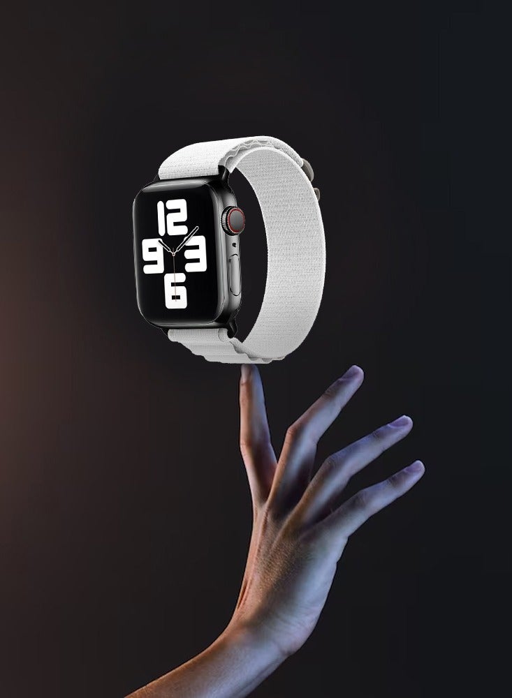 CATANES Alpine Loop Band for Apple Watch Band 38mm 40mm 41mm 42mm (Series 10) Adjustable with Metal G-Hook Strap White  - Image 5
