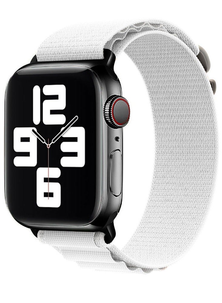 CATANES Alpine Loop Band for Apple Watch Band 38mm 40mm 41mm 42mm (Series 10) Adjustable with Metal G-Hook Strap White  - Image 2