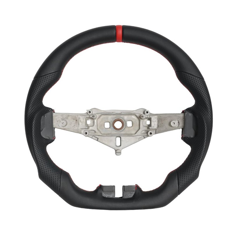 JIANGGAI DShaped Flat Bottom Perforated Leather Grip Steering Wheel Full Leather Steering Wheel Fit For Jeep wrangler JK 20112017
