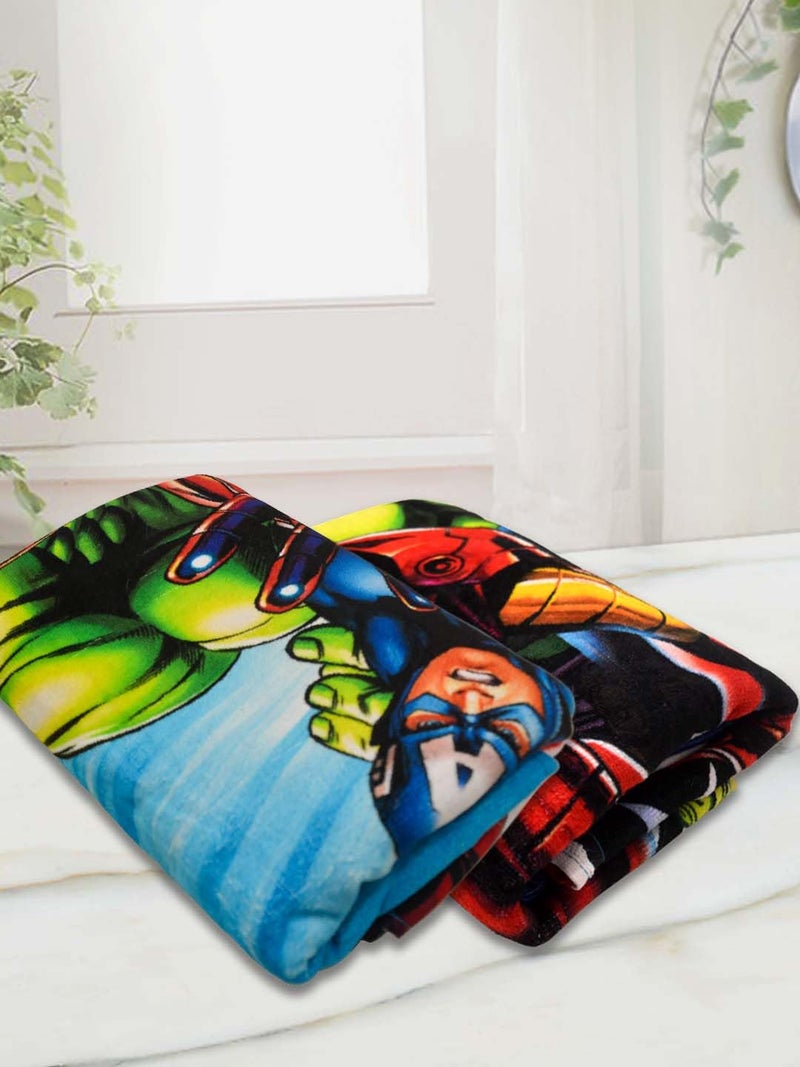 Athom Living Marvels Avengers Assembled Kids Bath Towel 60x120cm 350 GSM Soft Absorbent Multicolor Perfect for Boys and Girls Fun Vibrant Design Pack of 2 - Image 2