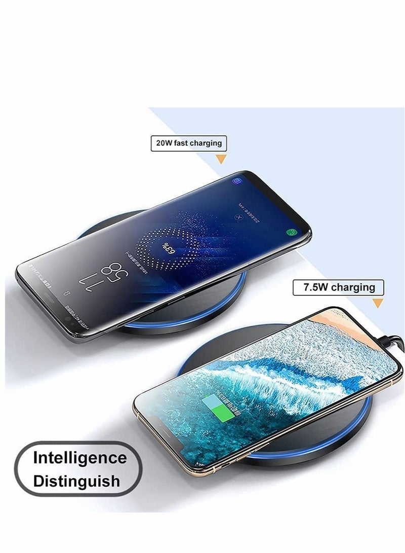 Captaintech 20W Max Fast Wireless Charging Pad Qi Certified for iPhone 13/12/SE/11/X Pro/2 15W Charge Mats S22/S21/S20/Note 20/10 Galaxy Buds/Buds+ - Image 2