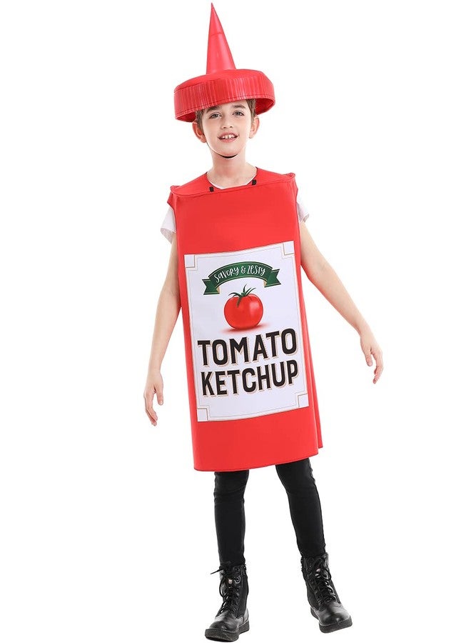 Seasons Mustard Costume Ketchup Cosplay Halloween Costume for Child 4-9 Years (Red Ketchup) - Image 4