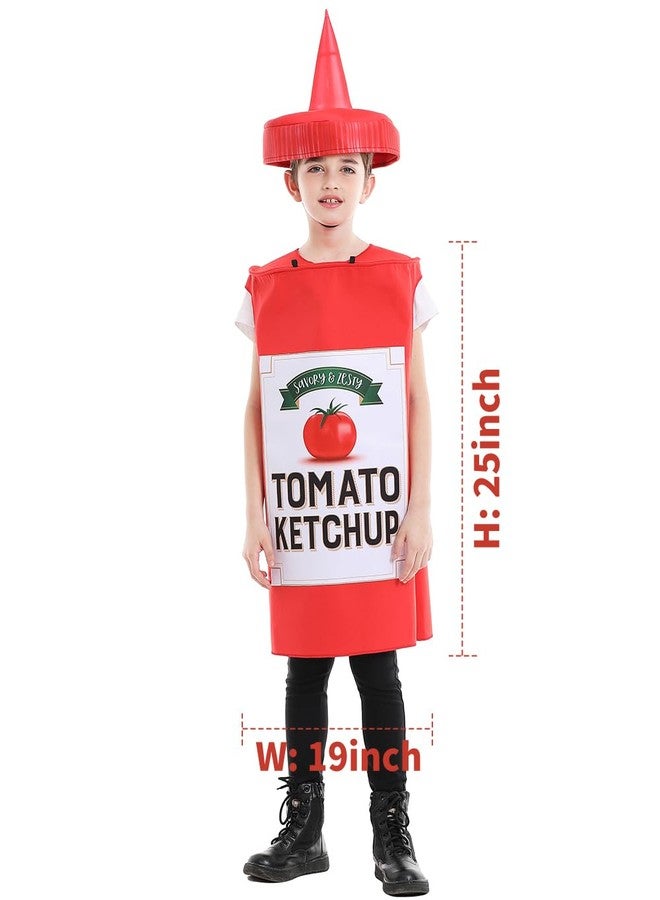 Seasons Mustard Costume Ketchup Cosplay Halloween Costume for Child 4-9 Years (Red Ketchup) - Image 5