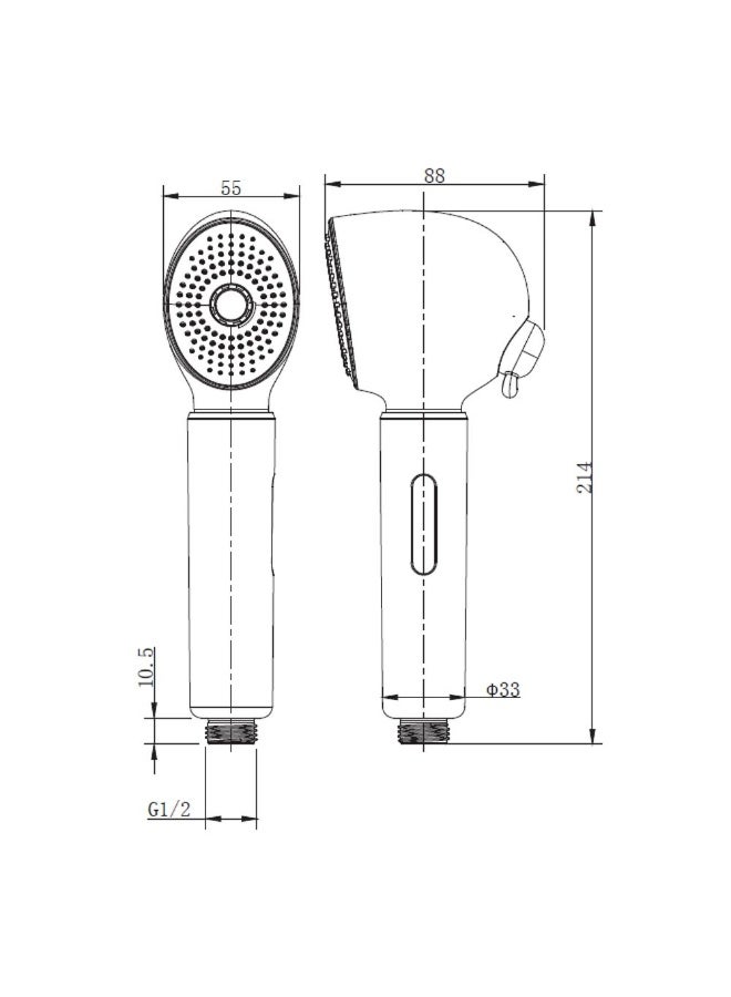 DANUBE HOME Milano Ina Baby Hand Shower Set - Blue Finish Adjustable Pressure Abs/Acrylic Handheld Shower Kit With Multiple Spray Patterns Water Saving Handshower Head For Baby Bath Easy Installation - Image 3