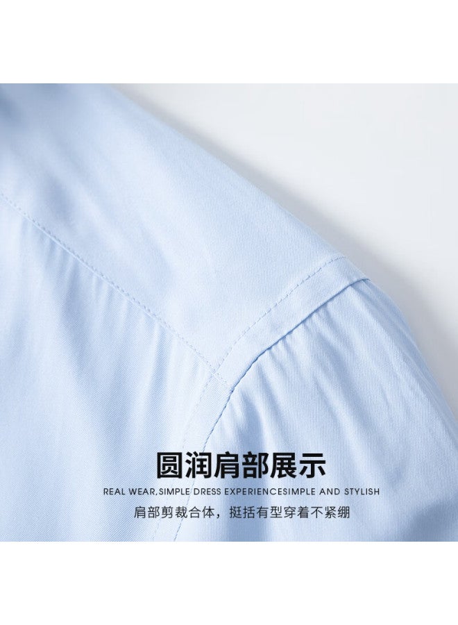 Shanshan Men's Long Sleeve Shirt 50s Cotton Autumn Winter Fleece Lined Thickened Business Casual Dad Style