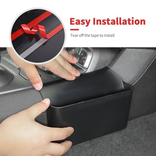 SQQP Gear Shifter Console Side Storage Box Compatible with 2010-2015 Chevy Camaro, Shifter Side Tray Interior Accessories(Black) - Image 5