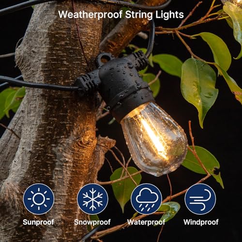 FLSNT 30 Pack LED S14 Replacement Bulbs for String Light, Outdoor LED Light Bulbs, E26 Base, 2200K Warm White, Non-Dimmable - Image 5