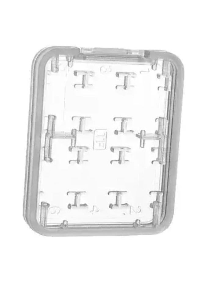 بيعتكلها 2 قطعة حافظة بطاقات ذاكرة شفافة مقاومة للماء ومضادة للصدمات غطاء حامل بطاقات الذاكرة لـ 8 فتحات Micro SD SDXC SDHC TF صندوق بطاقات (عبوة من 2) - Image 2