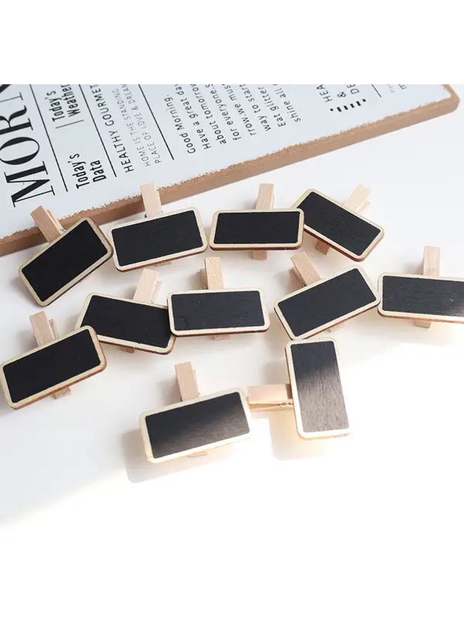 20pcs Wooden Chalkboard Clip Set Small Price Tag Notepad Photo Holders Display Tools - Image 2