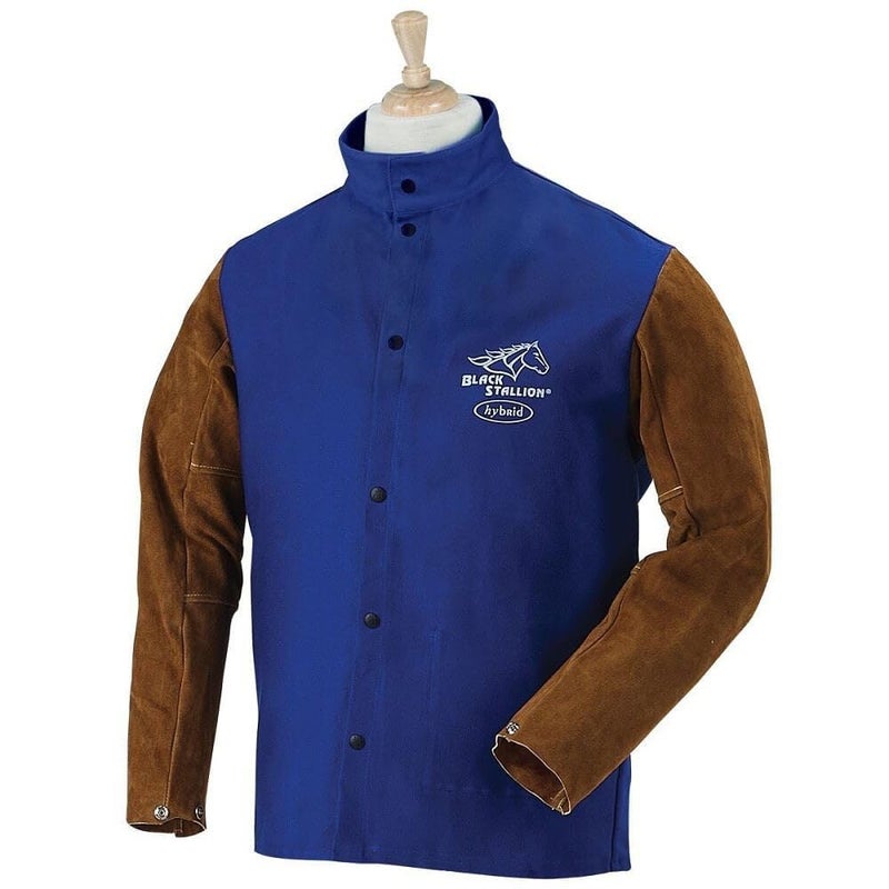 Revco FRB9-30C/BS-XL 9oz FR Cotton & Cowhide Hybrid Welding Jacket, XL - Image 5