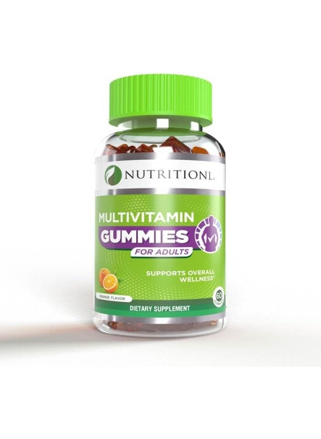 NUTRITIONL - Multivitamin Gummies For Adults Boost Metabolism Supports Healthy Eyesight Orange Flavor 60 Gummies - Image 1