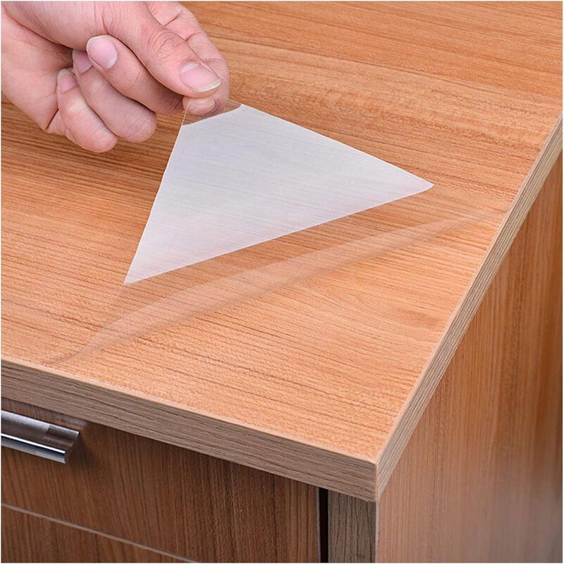WALLFLY Protective Film Liners Drawers Shelves Kitchen Oil Proof Furniture Film Splash Guard Walls Cover Removable - Cabinets Laminate Film | Transparent Glossy Self-Adhesive Sheet (31W x 528.32L) - Image 3