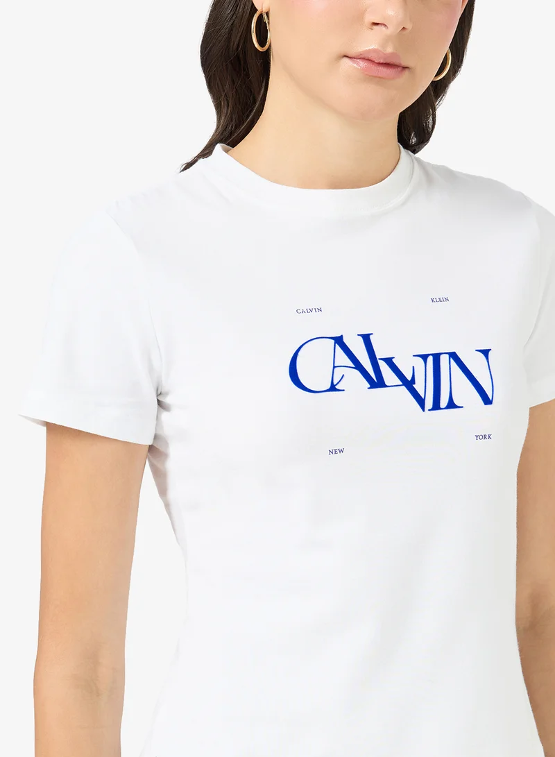 Calvin Klein Jeans  Casual Seasonal Graphic Slim T-Shirt for Women | Best Price UAE